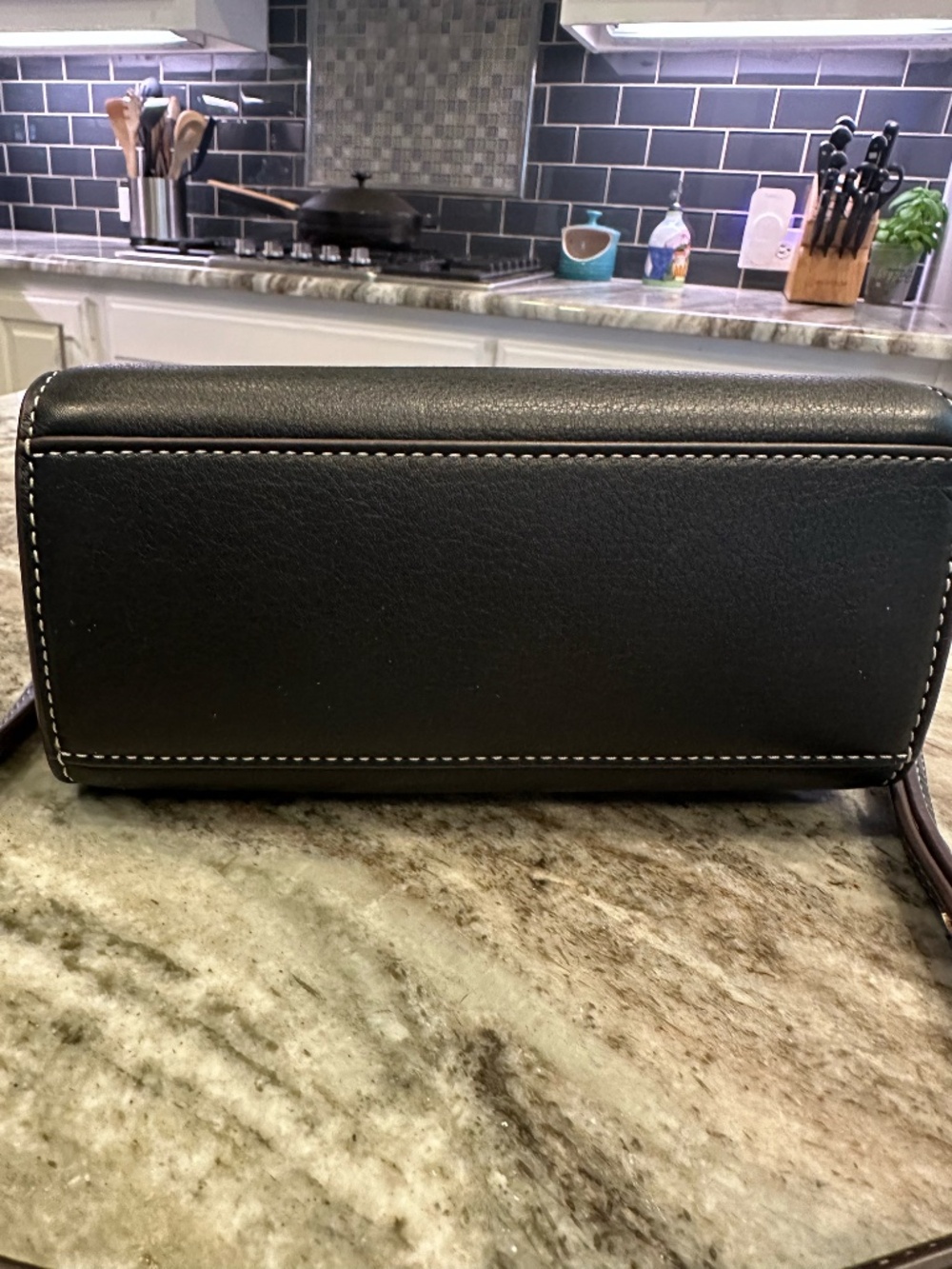 Tory Burch Lee Radziwill Petite Double Bag Black Crossbody + Dust Bag - Picture 9 of 16